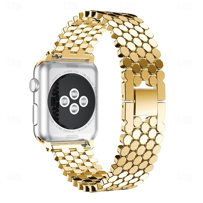Compatible with Apple Watch band 38mm 40mm 41mm 42mm Women Luxury Women Men Alloy Strap Replacement Wristband for iwatch Series 9 8 7 6 5 4 SE2