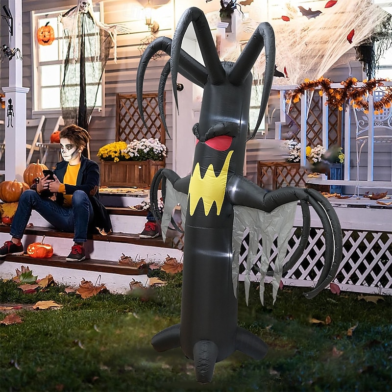 1 Pc 2.4M/7.8FT Halloween Devil Tree LED Light Emitting Inflatable Air Model Indoor and Outdoor Courtyard Lawn Garden Party Halloween Horror Atmosphere Decorative Light US/EU/UK/AU Plug3