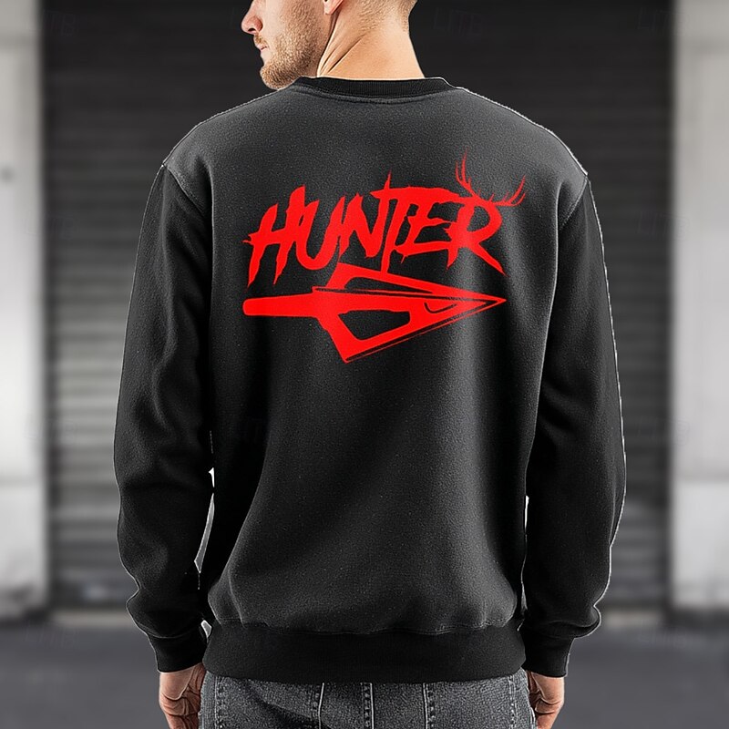 Men's Backprint Sweatshirt Fashion Daily Crew Neck Home Sports Outdoor Streetwear White Yellow Crewneck 3D All Seasons Designer