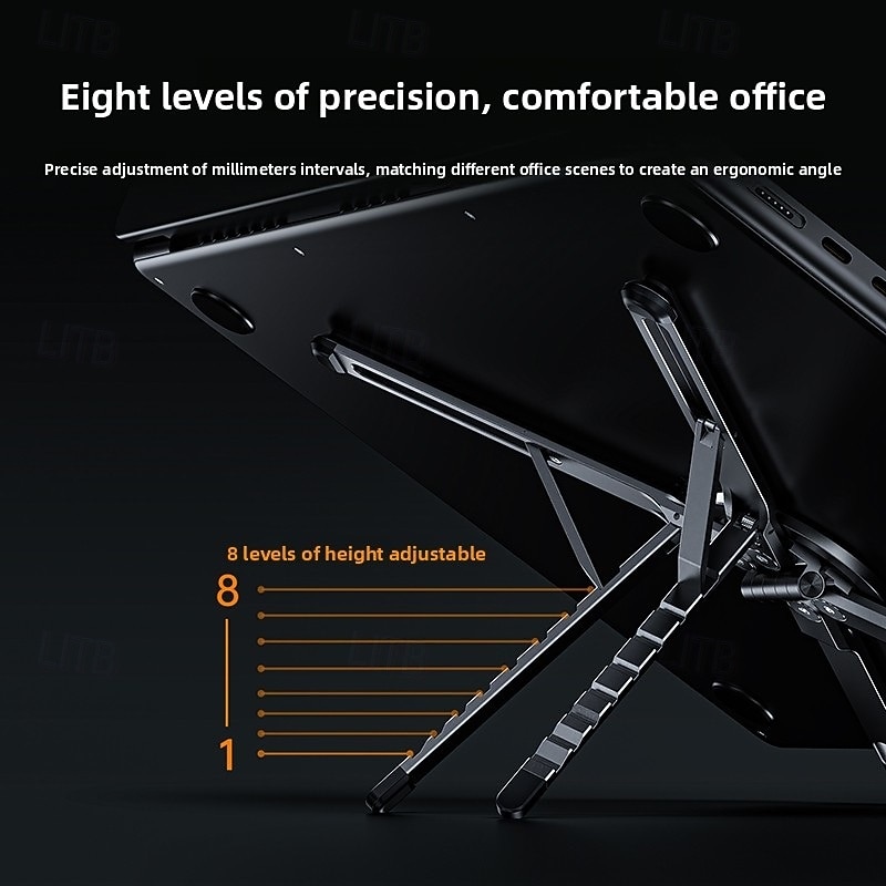 Laptop Stand for Desk Adjustable Laptop Stand Metal Portable Foldable All-In-1 Laptop Holder Compatible with Laptops 9 to 15.6 inch 17 inch4