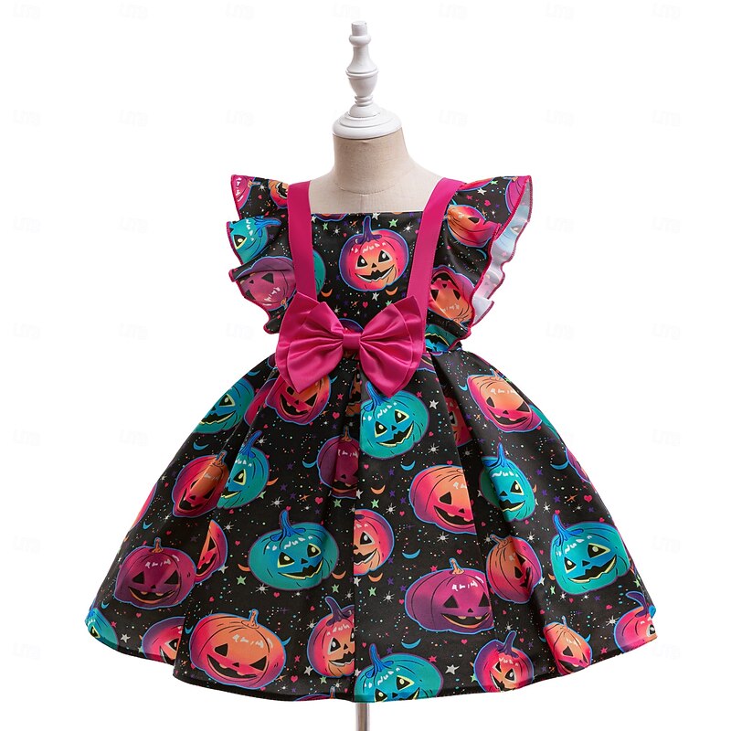 Kids Girls' Party Dress Fruit Sleeveless Special Occasion Halloween Party Princess Polyester Summer Spring 3-10 Years Rose Red3