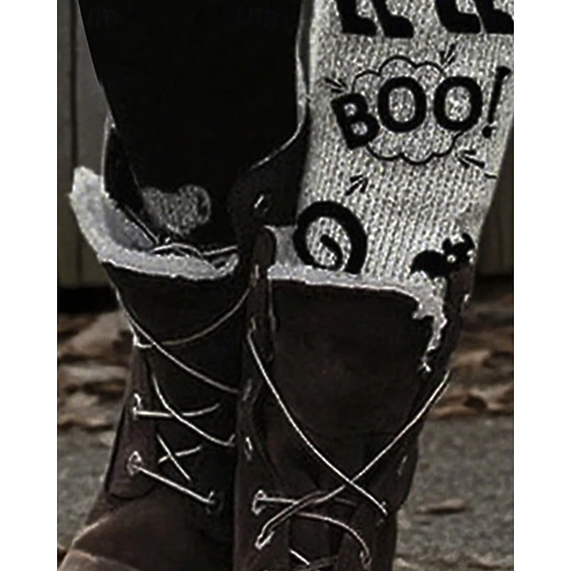 Women's Pants Trousers Leggings Cozy Leggings Streetwear Casual Full Length High WaistPantsHalloween Cat Elastic Waist Print Breathability Comfortable Stretchy Vacation Street Daily Wear Black Spring3