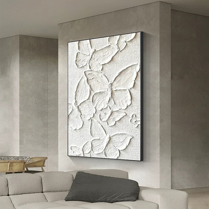 Mintura Handmade 3D Textured Abstract Butterfly Animal Oil Paintings On Canvas Modern Wall Art Room Decoration Picture For Home Decor Rolled Frameless Unstretched Painting4