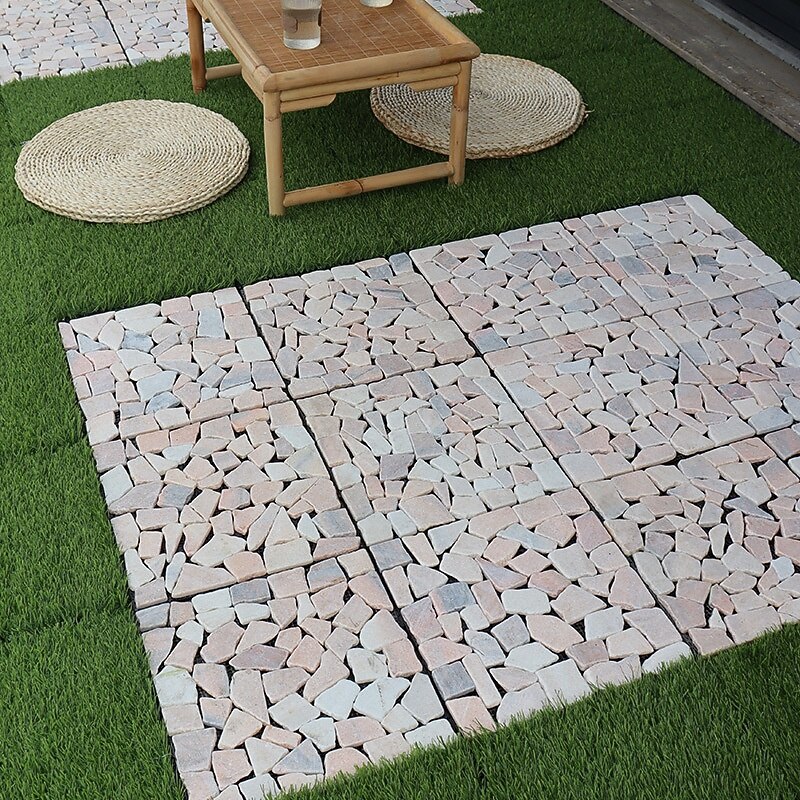 Premium Self-Laying Wood Plastic Floor Outdoor Patio Balcony Courtyard Decoration Natural Stone Look, Anti-Corrosion, Non-Slip, Easy Assembly3