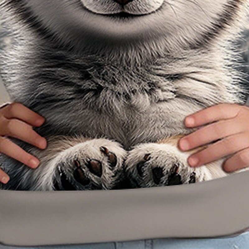 Girls' 3D Dog Sweatshirt Long Sleeve Spring Fall Fashion Basic Kids 4-12 Years Crew Neck Outdoor Casual Daily Regular Fit3