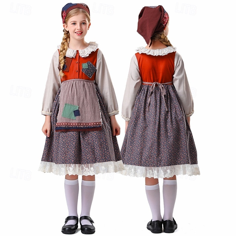 Cosplay Halloween Masquerade Kid's Girls' Halloween Children's Day Performance Halloween Easy Halloween Costumes Dress Up