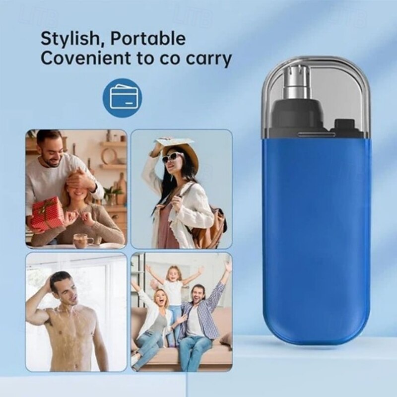 Portable Nose Hair Trimmer Rechargeable Electric Nose Hair Cutter for Men and Women Safe Grooming Device Compact Personal Care Tool for Facial Hair Maintenance3