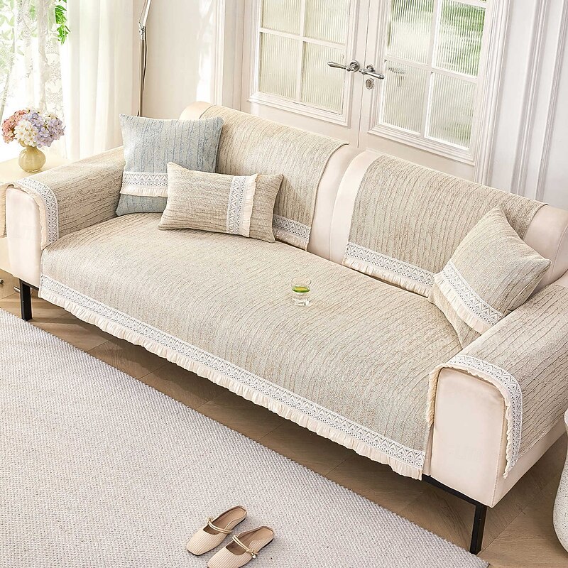 Summer Ice Silk Couch Cover for Pets, Pet Friendly Cooling Sofa Cushion Protector, Non-Slip Scratch Resistant Sofa Mat Slipcover for Living Room2