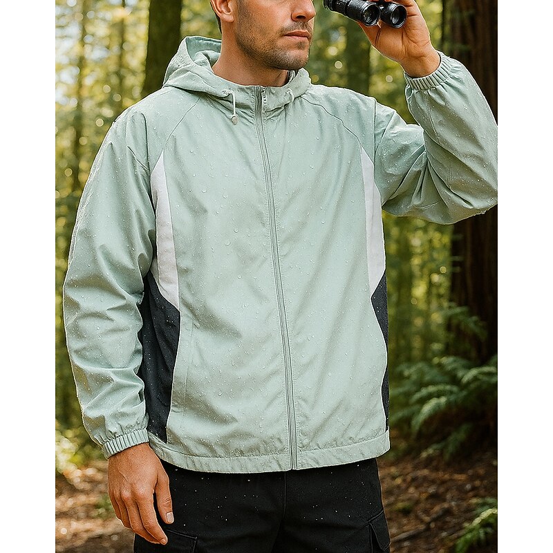 Men's Windbreaker Softshell Jacket Hiking Jacket Outdoor Waterproof Windproof Hiking Outfits Hiking Clothes Spring Autumn / Fall Top Camping / Hiking / Caving Running White Blue Purple3