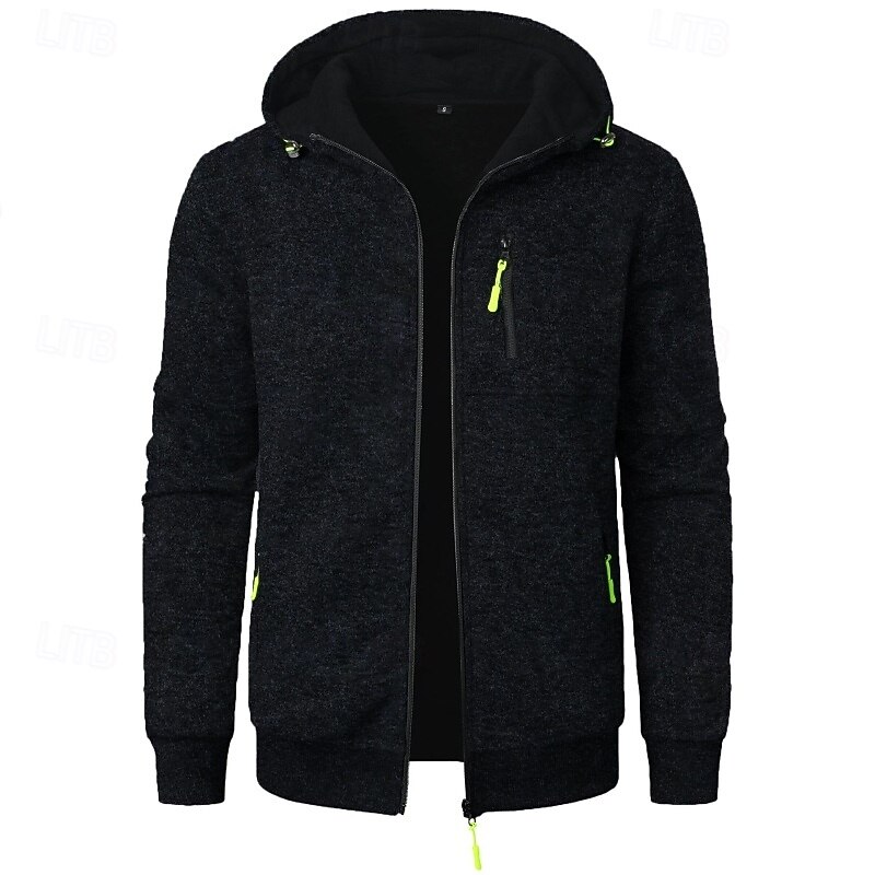 Men's Hoodie Full Zip Hoodie Tactical Hoodie Wine Red Denim Blue Black Army Green Navy Blue Hooded Plain Zipper Sports & Outdoor Casual Daily Streetwear Cool Sportswear Spring &  Fall Clothing Apparel2