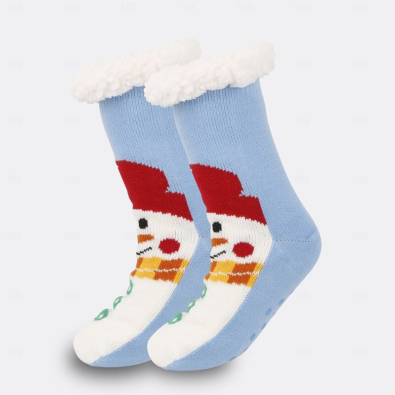 Cute Animal Floor Socks for Women, Plush Fuzzy Winter Indoor Snow Socks, Cozy Home Sleep Socks with Leg Covers, Soft Carpet Socks for Postpartum & Daily Wear4
