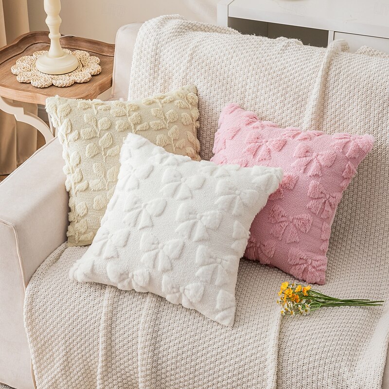 1 pcs Polyester Pillow Cover, Solid Colored Casual Square Zipper Traditional Classic4