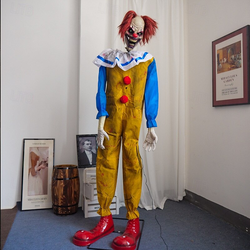 Halloween Electric Motion-Activated Animated Clown Haunted House Large Amusement Park Outdoor Decoration Prop2