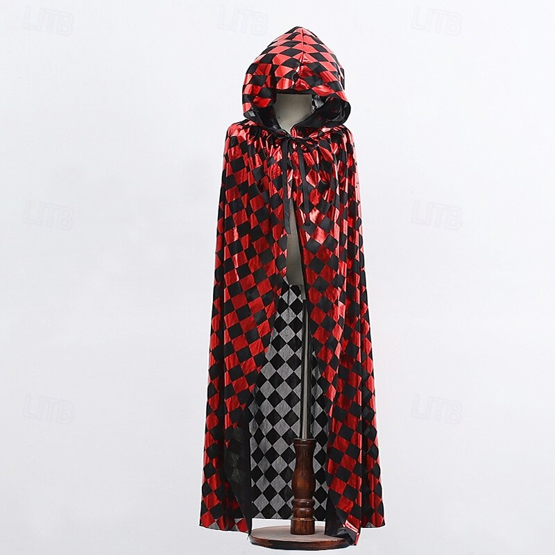 Kids Girls' Halloween Cape Tie Dye Fashion Outdoor Coat Outerwear 4-12 Years Fall Black White Wine2