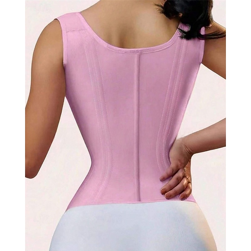 Women Waist Trainer Vest with Zipper – Tummy Control Shapewear Chest Support Posture Corrector Slimming Body Shaper with 15 Bones2