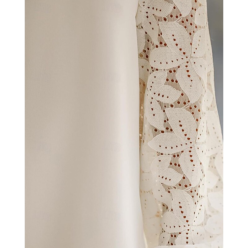 Women's Lace Shirt Blouse Plain Stylish Modern Long Sleeve V Neck Regular Tops Daily Going out Lace Patchwork Navy Blue Apricot Fall4