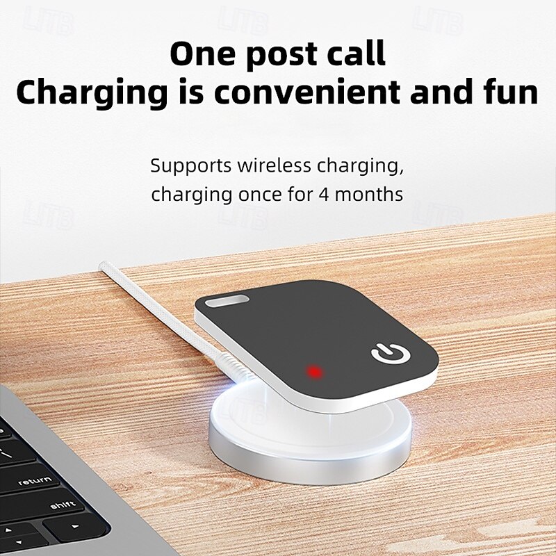 Bluetooth Tracke(iOS Only) IP68 Waterproof Rechargeable Smart Tag Key Finder Locator with Sound Item Tracker Card for Key Wallet Luggage Backpack Suitcases Passport4