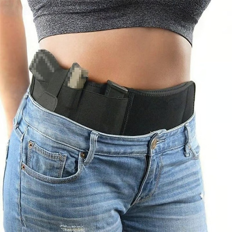 Ultimate Belly Band Holster Concealed Carry Waistband Pistol Holder Neoprene Tactical Holster Outdoor Hidden Carry Universal Gun Belt With Magazine Pouch Secure Handgun Clip