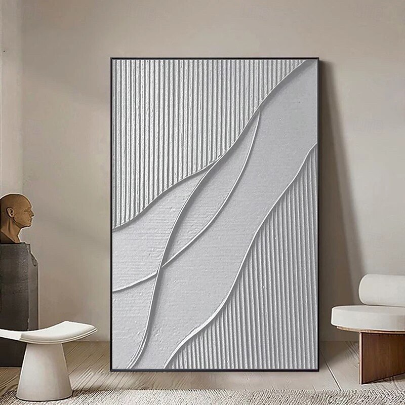 Mintura Handmade 3D Textured Abstract Oil Paintings On Canvas Modern Wall Art Room Decoration Picture For Home Decor Rolled Frameless Unstretched Painting