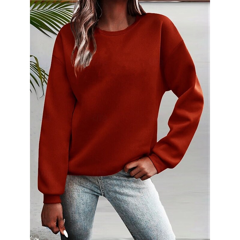 Halloween Women's Sweatshirts Graphic Casual Long Sleeve Crew Neck Regular Tops Street Dailywear Casual Print Pink Red Orange Gray Spring Fall Winter2