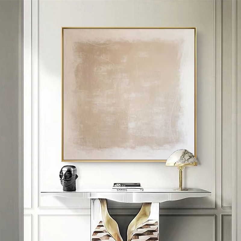 Mintura Handmade Beige Abstract Oil Paintings On Canvas Wall Art Decoration Modern Pictures For Home Decor Rolled Frameless Unstretched Painting2
