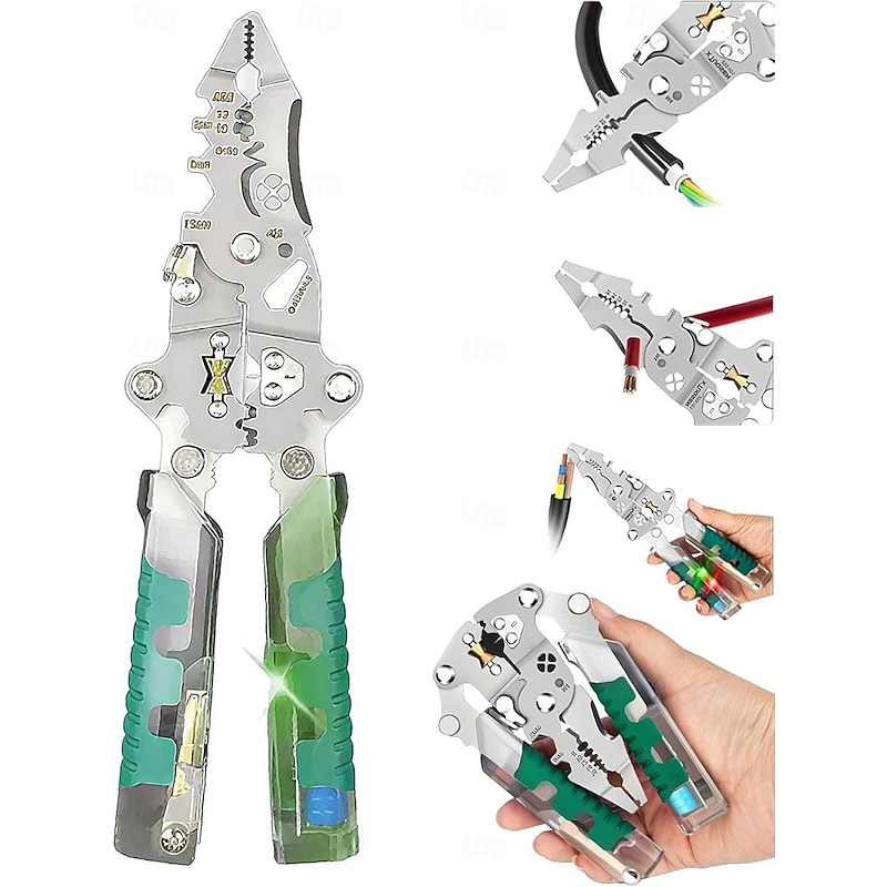 18 In 1 Foldable Wire Stripper with Voltage Detector Folding Stylus Screwdriver Wire Stripper Built-In Voltage Tester Screwdriver for Cutting And Pulling Wires Cable4