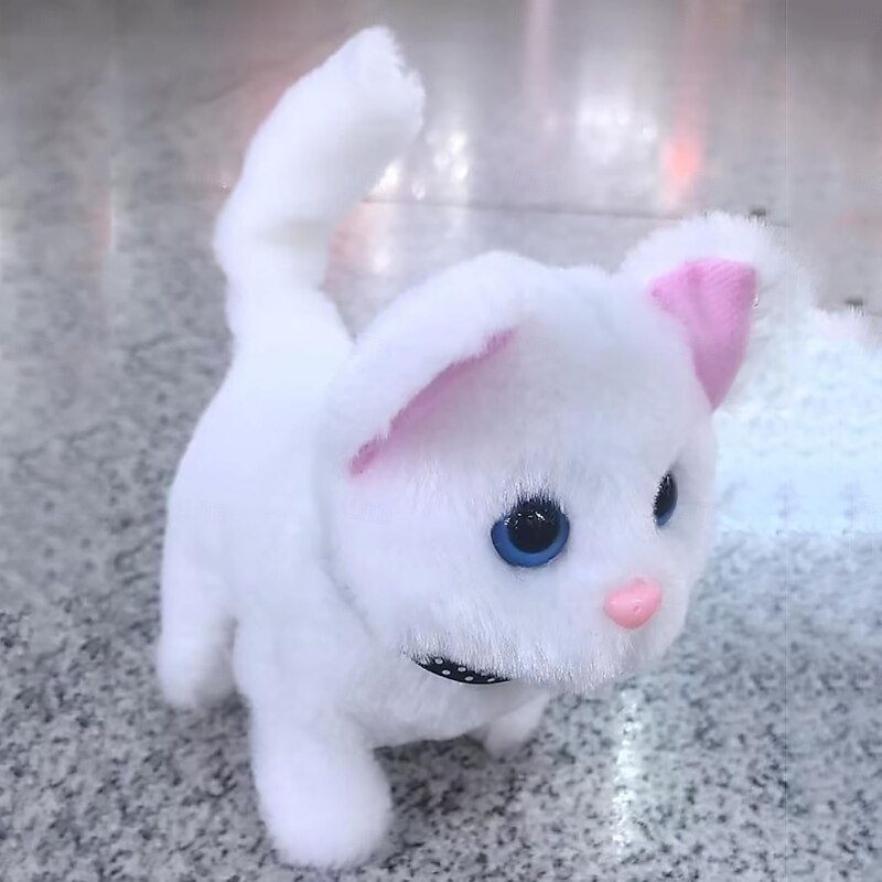 Robot Cat My Realistic Robot Kitten Interactive Kitty Toy That Walks Barks Wags Tail Plush Pet Cat For Kids & Adults Realistic Robotic Cat Toy Gift That Acts Like A Real Cat4