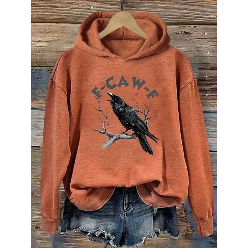 Halloween Women's Pullover Hoodie Sweatshirt Bat Graphic Letter Elegant Warm Active Long Sleeve Hooded Regular Tops Street Dailywear Casual Print Black White Blue Orange Green Spring Fall Winter2