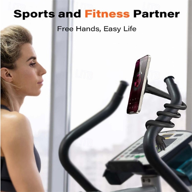 Flexible Gooseneck Phone Holder For Iphone Magsafe Long-arm Magnetic Phone Holder For Treadmills In Gyms Portable Gym Accessories3