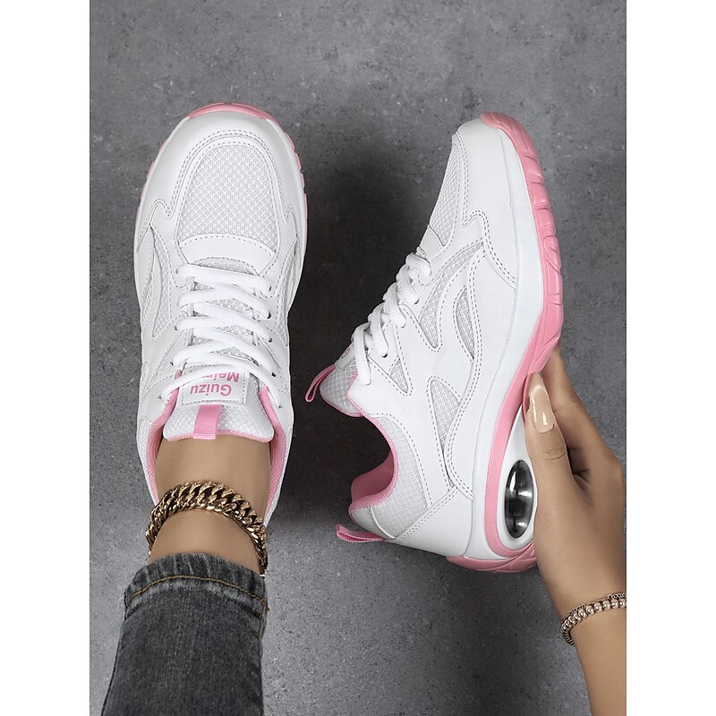 Women's Lace-Up Air Cushion Sneakers – Lightweight Breathable Mesh Walking Shoes for Running, Gym & Casual Wear4