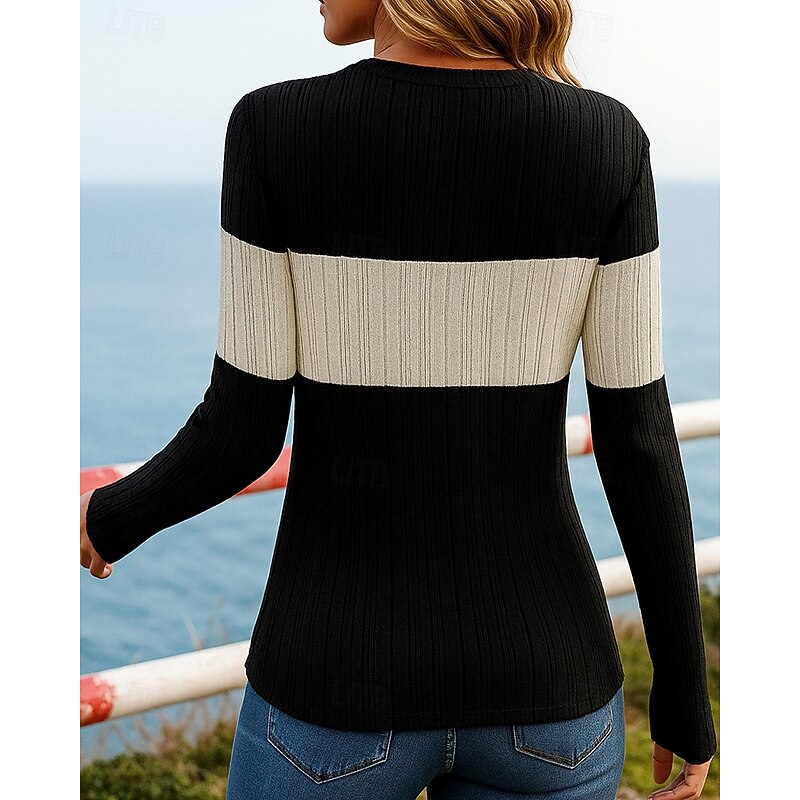 Women's Pullover Sweatshirt Casual Tops Long Sleeve Top Athleisure Fall Patchwork Fashion Outdoor Travel Sportswear Activewear Black Pink Army Green2