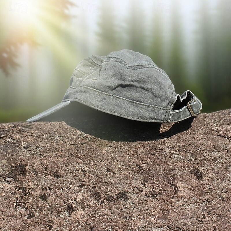 Men's Baseball Cap Light Green Cotton Modern Contemporary Military Outdoor Sports & Outdoor Cycling / Bike Army Solid / Plain Color Outdoor Casual / Daily Convenient2