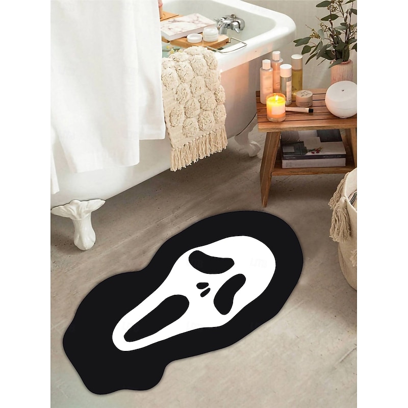 Halloween Bath Mat, Creative Absorbent Bathroom Rug, Non-Slip Diatomaceous Earth Floor Mat for Bathroom and Shower4
