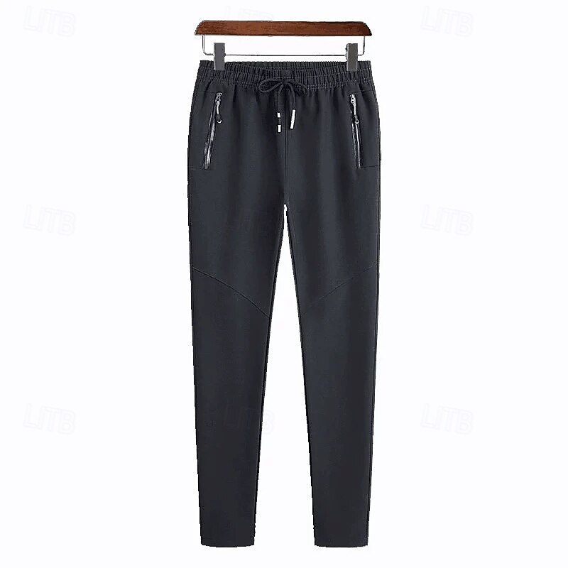 Women's Cargo Pants Slacks Fashion Plus velvet Full Length Natural Plain Drawstring Thermal Warm Windproof Comfortable Street Holiday Daily Wear Black ash-colored Winter Regular Fit4