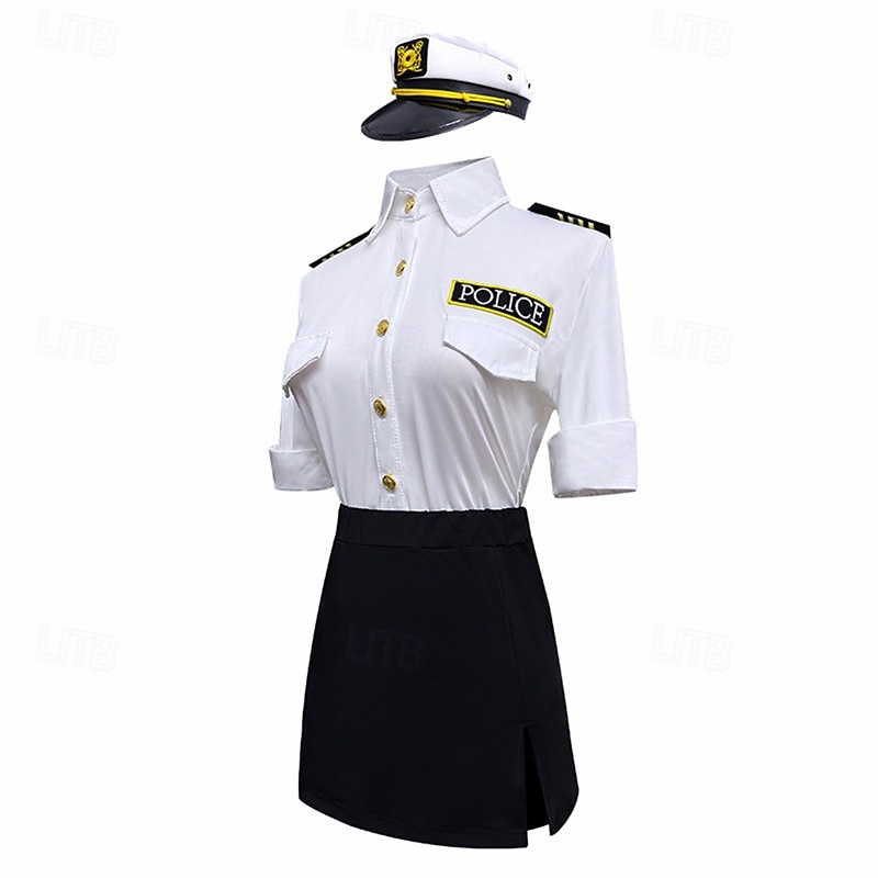 Police Halloween Masquerade Halloween Adults' Women's Halloween Halloween Party / Cocktail Easy Halloween Costumes Dress Up2