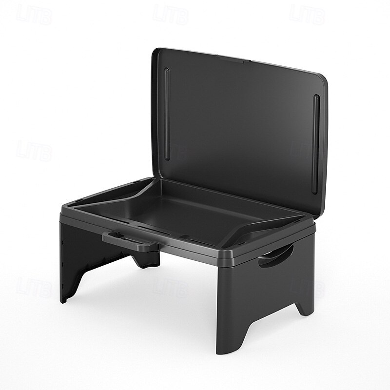 Portable Folding Desk with Storage, Multifunctional Laptop Table with Carrying Handle for Car, Dorm, and Bed - PP Material4