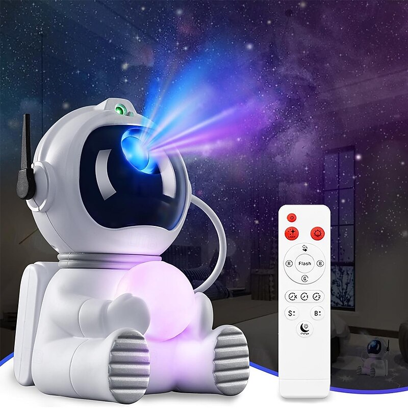 Star Projection Galaxy Night Light Astronaut Light Projector Star Nebula Ceiling LED Light 360Adjustable & Timer & Remote Control for Kids/Bedroom/Christmas/Birthday/Valentine's Day Gifts