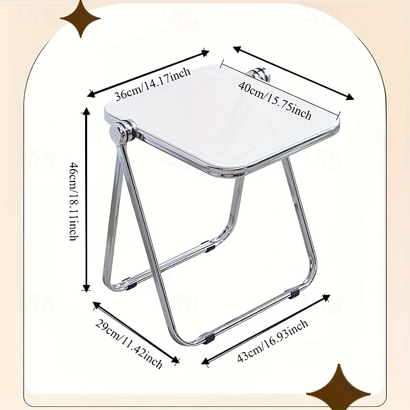 Space-Saving Foldable Acrylic & Metal Side Table - Modern Minimalist Green Design, Sturdy No Assembly Required for Small Spaces, Living Room, Bedroom, Office, Versatile & Elegant Furniture, Durable3