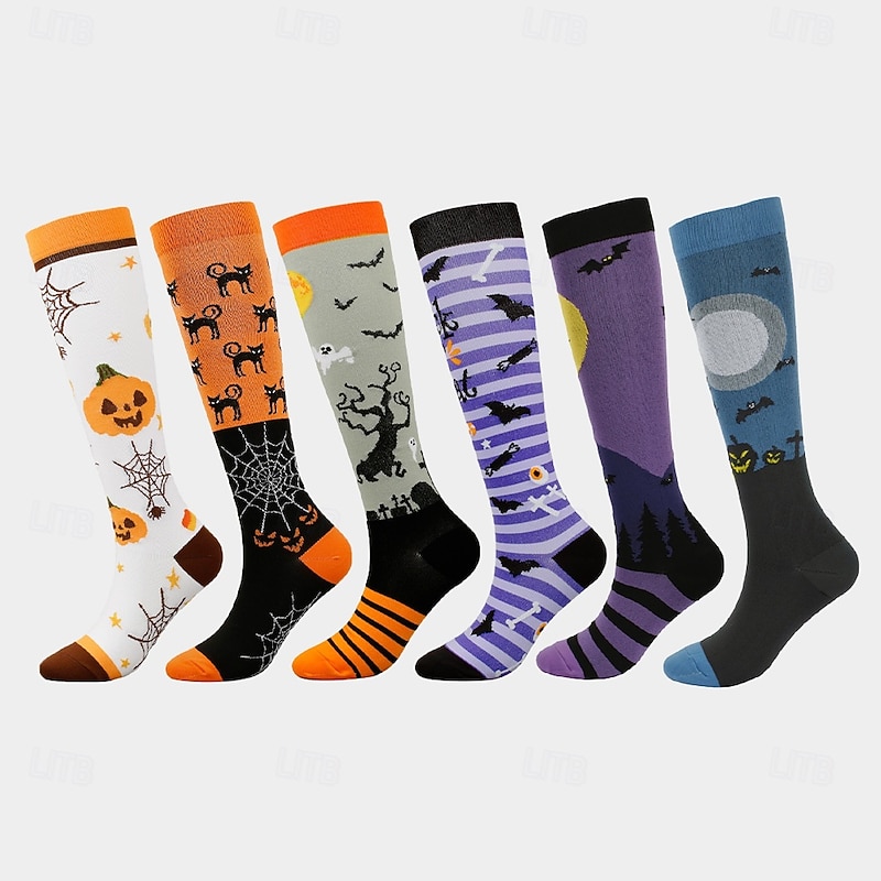 Halloween Novelty Ankle Socks, Funny Unisex Sports Leg Socks, Holiday-Themed Compression Socks for Men and Women