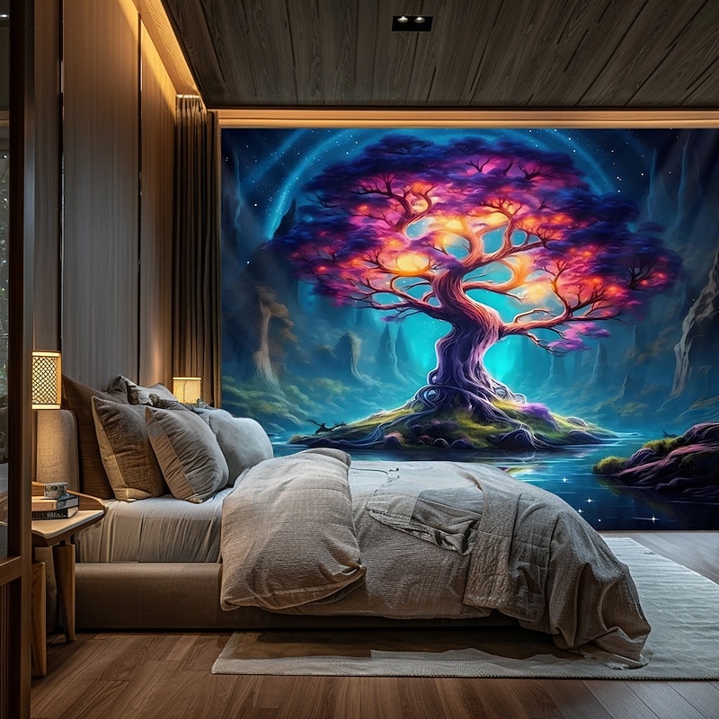 Tapestry Blanket Wall Hangings Tree of Life 3D Mystic Bedroom Living Room Dorm Home Decor2