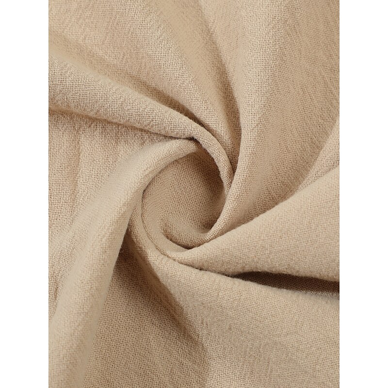 Men's Shirt Linen Shirt Summer Shirt Beach Wear Button Up Shirt Ethnic Shirt Solid Color Vacation Holiday Black White Navy Blue Blue Long Sleeve Lapel Summer Spring Clothing Apparel Patchwork2