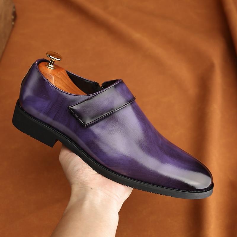 Men's Brown Leather Loafers Slip-On Dress Shoes Business Casual Formal Office Wear2