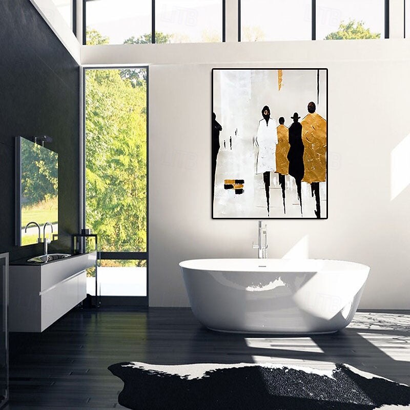 Abstract British Street People Oil Painting Canvas Posters and Prints Nordic Wall Art Picture Luxury Living Room Home Decoration3