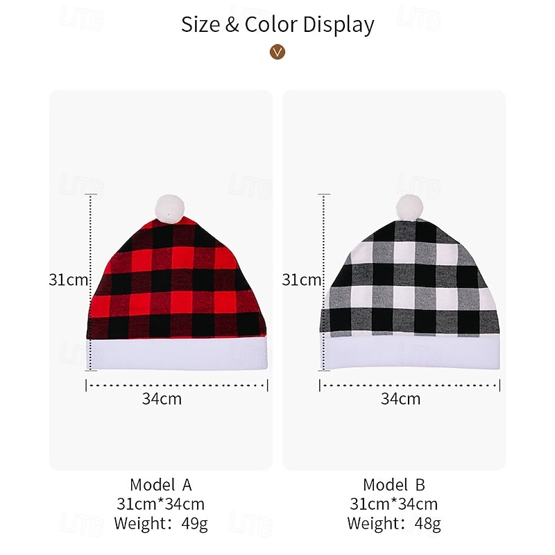 2Pcs Christmas Car Seat Covers Set, Thickened Red and Black Plaid Automotive Seat Back Covers with Headrest and Cushion Covers, Holiday Vehicle Interior Decor2