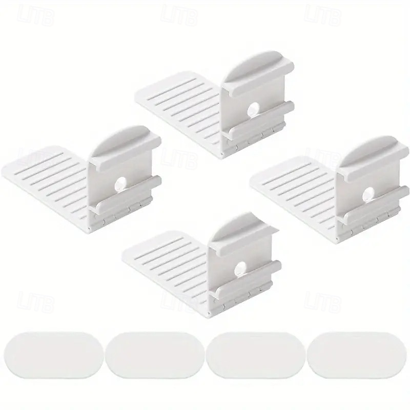 4pcs Folding Mattress Stabilizer Sheets Durable PP Plastic Non-Slip Bedding Fixing Sheets Prevents Bedding Movement & Maintains Bed Structure Easy Install for All Beds4