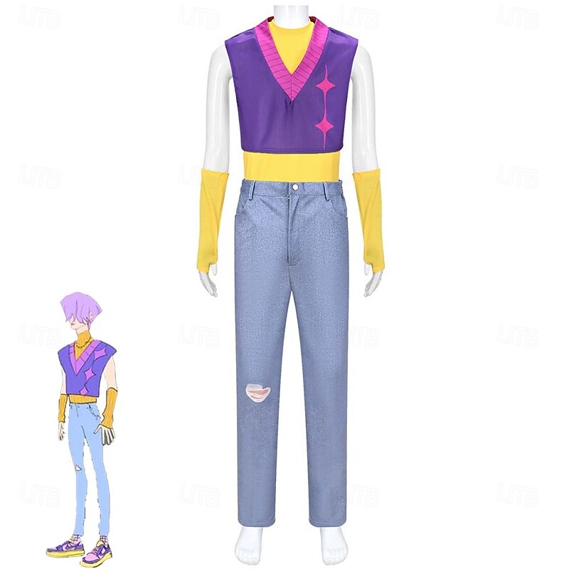 Korean Idol Inspired Pop Star Halloween Group Couples Costumes Fancy Dress Virtual Idol Movie Cosplay for Men's Women's Adults Halloween Carnival Performance Comic Con Anime Expo4