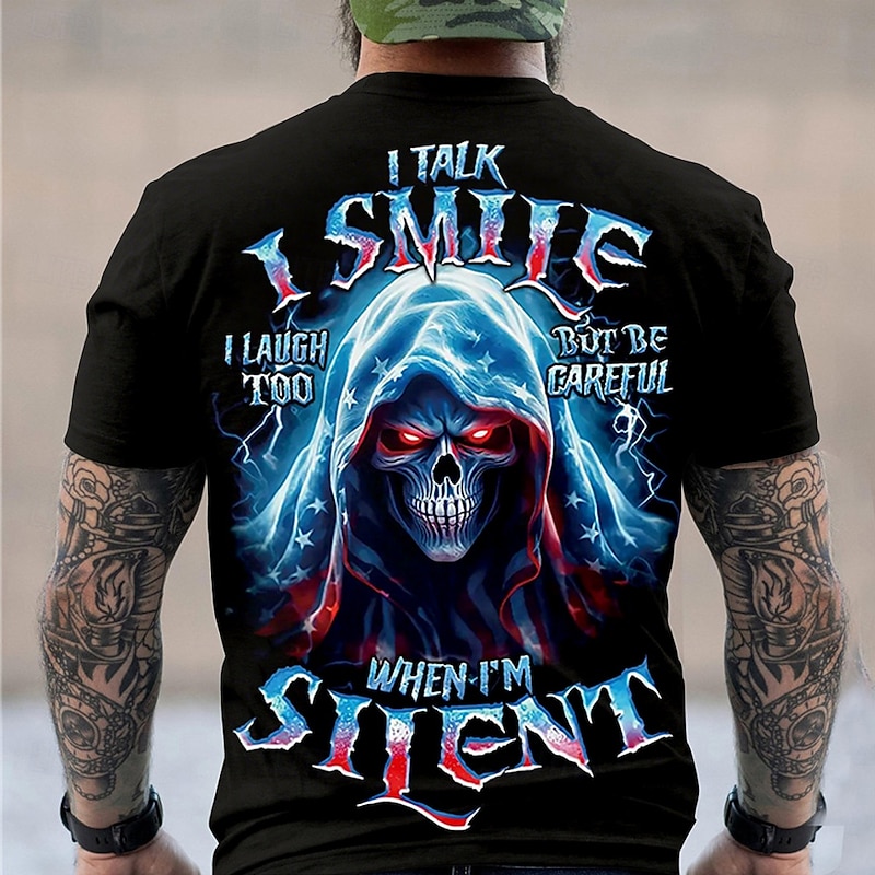 Men's Backprint T Shirt Short Sleeve T shirt 3D Print Crew Neck Shirt Fashion Daily Basic Street Casual Daily Black Summer Spring Clothing Apparel S M L XL XXL XXXL