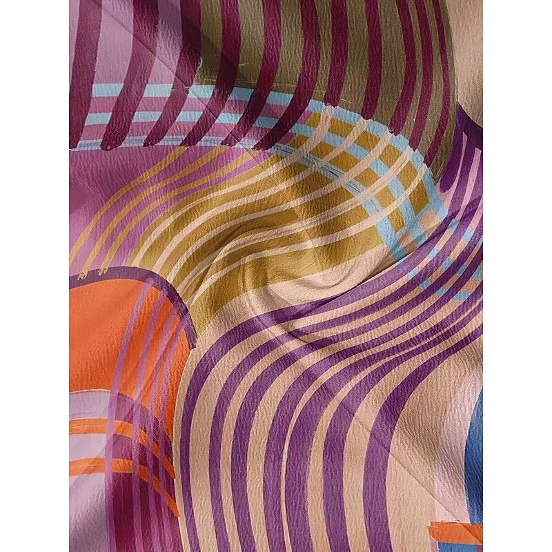 Women's Blouse Long Sleeve Peter Pan Collar Casual Boho Graphic Geometric Bohemia Vintage Tropical Collar Regular Tops Daily Buttons Print Pink Summer Spring Fall3