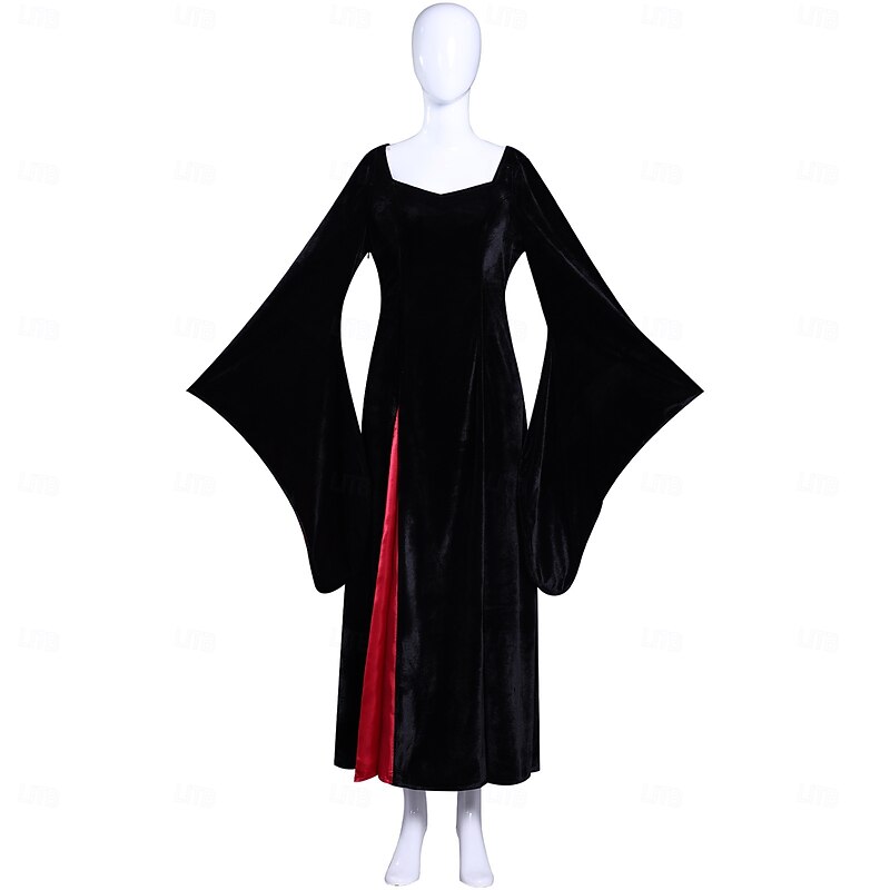 Gothic Horror Dark Academia Dress Costume Fancy Dress Gothic Movie Cosplay for Women's Adults Halloween Carnival Performance Party Dress2