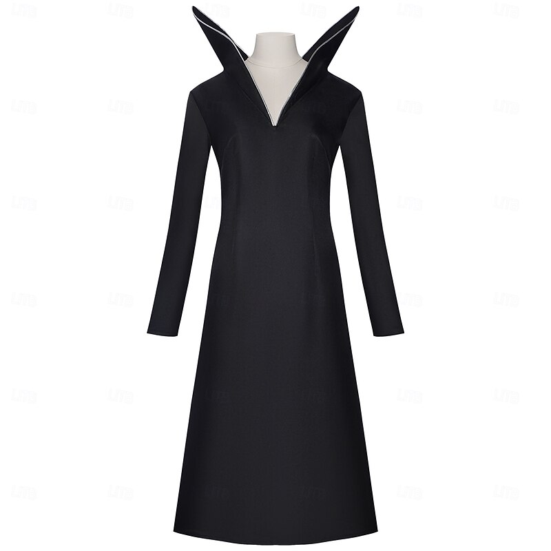 Gothic Horror Dark Academia Dress Costume Fancy Dress Cosplay Movie Cosplay for Women's Adults Halloween Carnival Performance Party Educational Dress Up4